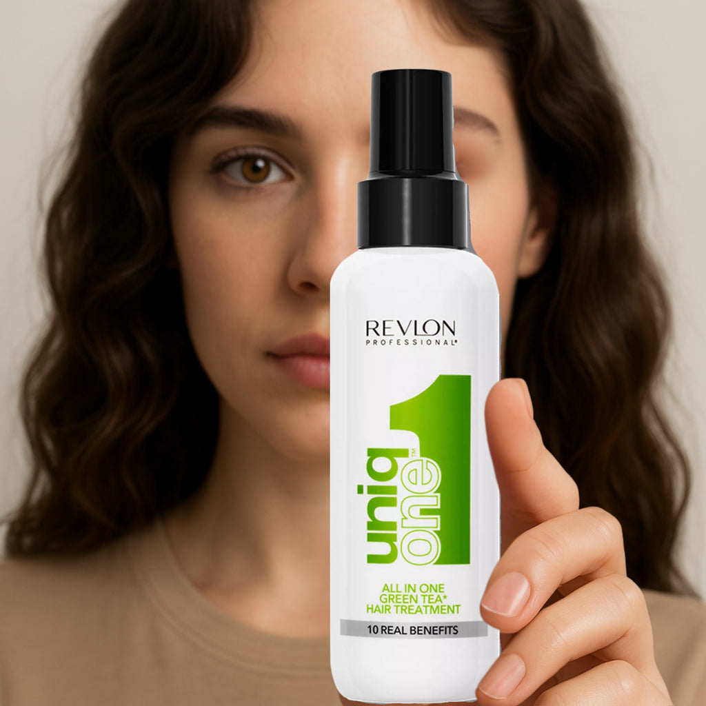 Revlon Professional UniqOne Green 150ml, Tratamiento hidratante sin enjuague para cabello seco/dañado