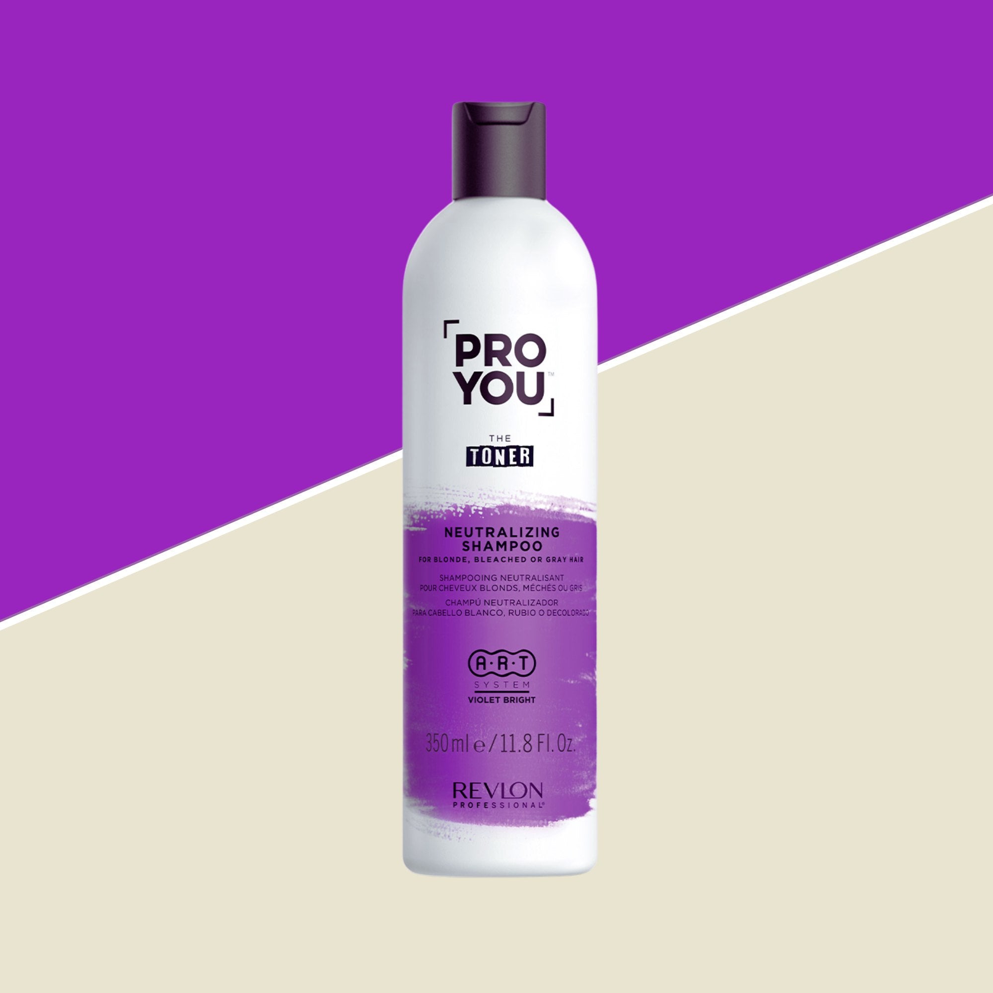 Revlon Professional ProYou The Toner Shampoo 350 ml, neutraliza los tonos cálidos no deseados en cabellos rubios