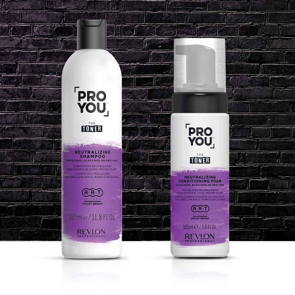 Revlon Professional ProYou The Toner Shampoo 350 ml, neutraliza los tonos cálidos no deseados en cabellos rubios
