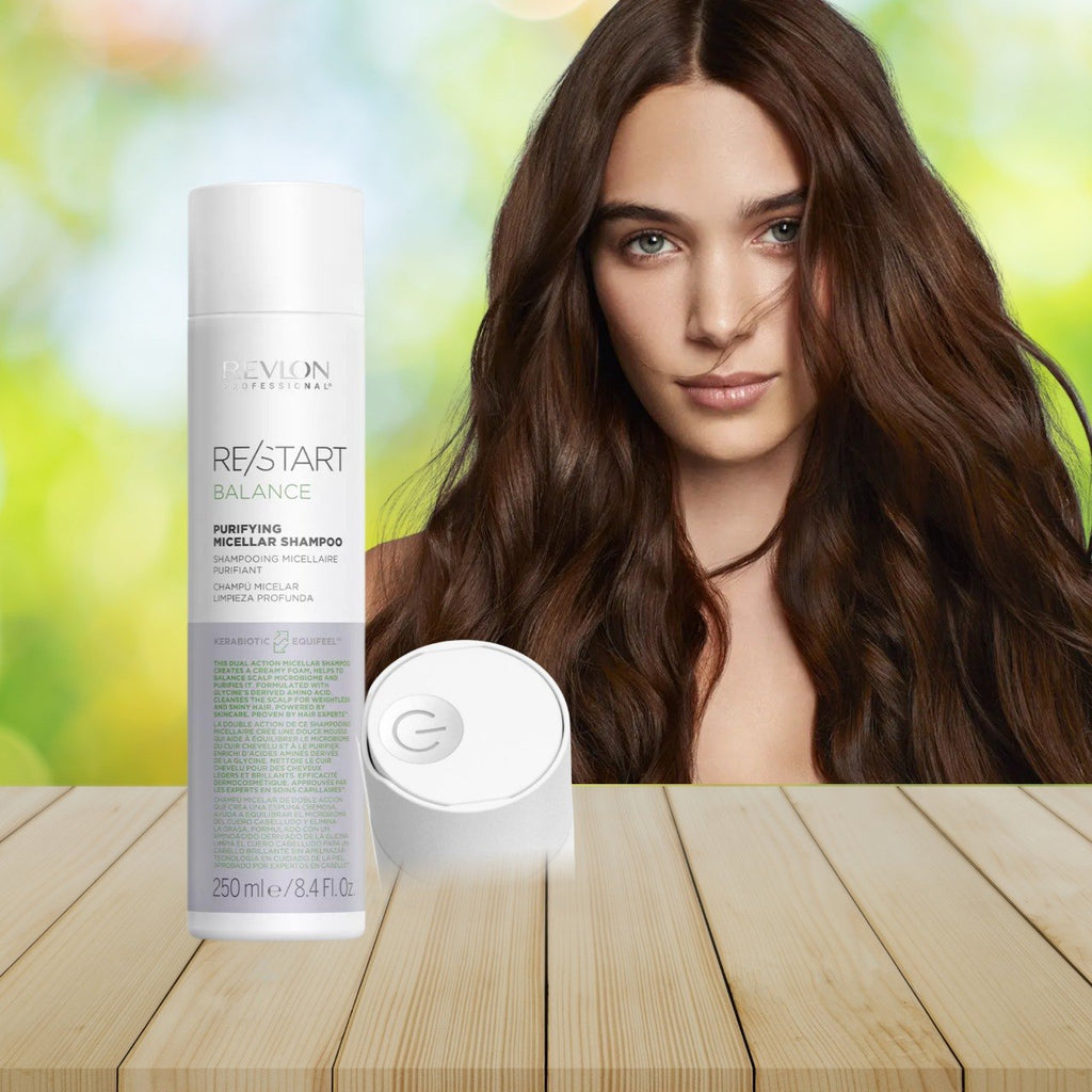 Revlon Professional Restart Purifyng Shampoo 250 ml, limpieza profunda para cuero cabelludo graso